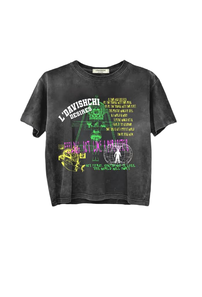 L'DAVISHCHI Artistic Tapestry Print Long Sleeve T-shirt